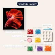 Intense Red Fighting Fish – kit contents