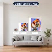 Braun-Weiße Bulldogge – verfügbare Größen