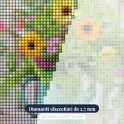 Fiori Ludmila su una sedia – primo piano dei diamanti