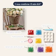 Natasha Flowers su una sedia – contenuto del kit