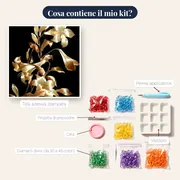 Fiori neri e gialli Emy – contenuto del kit