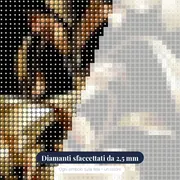Fiori neri e gialli Emy – primo piano dei diamanti