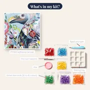 Artistic Floral Vulture – kit contents