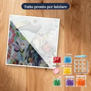 Pittura con diamanti Avvoltoio Fiorito Artistico – kit pronto per iniziare