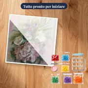 Pittura a diamante Fiori rosa e peonia Melanie – kit pronto per iniziare