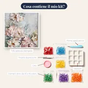 Fiori di rosa e peonia Renate – contenuto del kit