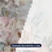 Fiori di rosa e peonia Renate – primo piano dei diamanti