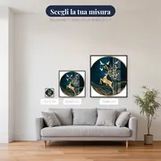 Pittura con diamanti Cervo d'Oro e Colombe – misure disponibili