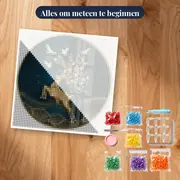 Diamantschilderij Gouden Hert en Duiven – pakket klaar om te beginnen