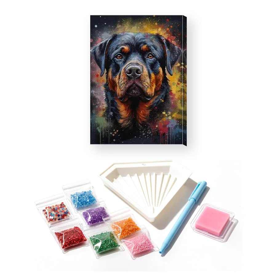 Rottweiler Guardiano Fedele Diamond Painting