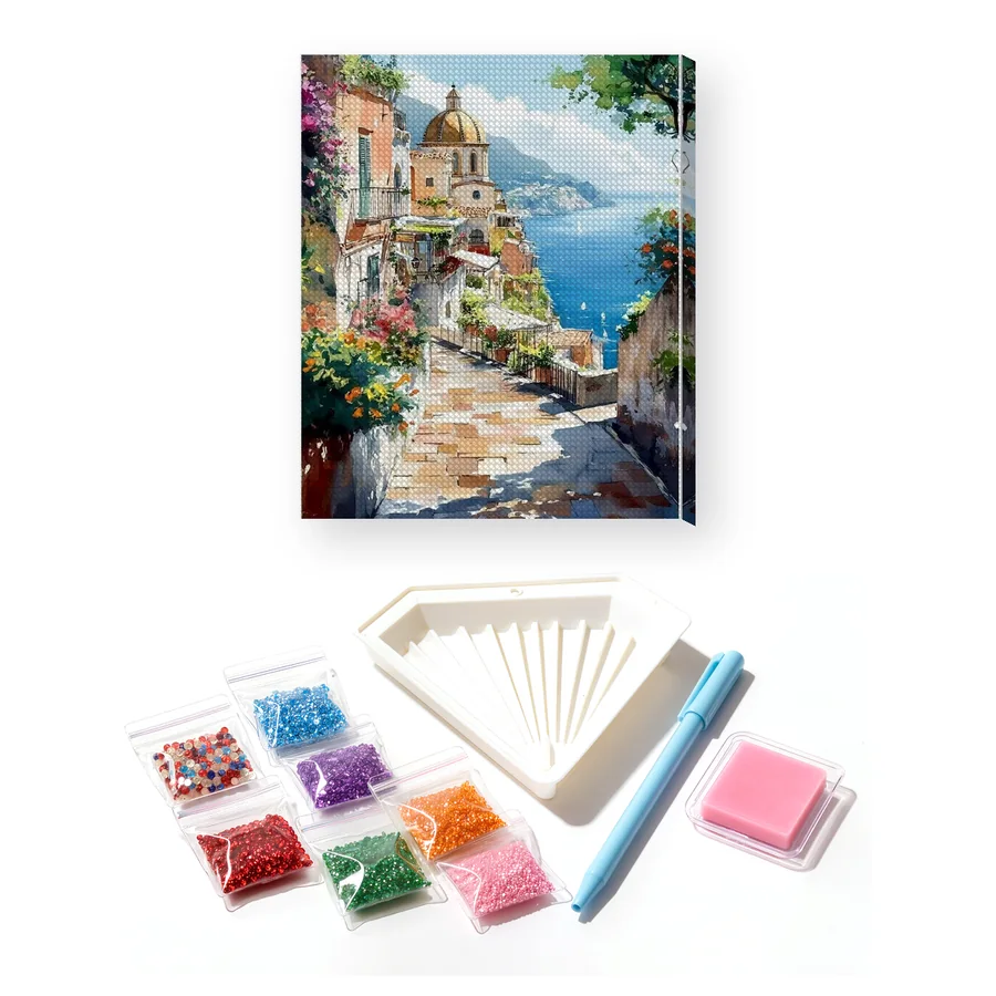 Amalfi, Farben der Küste - Diamond Painting