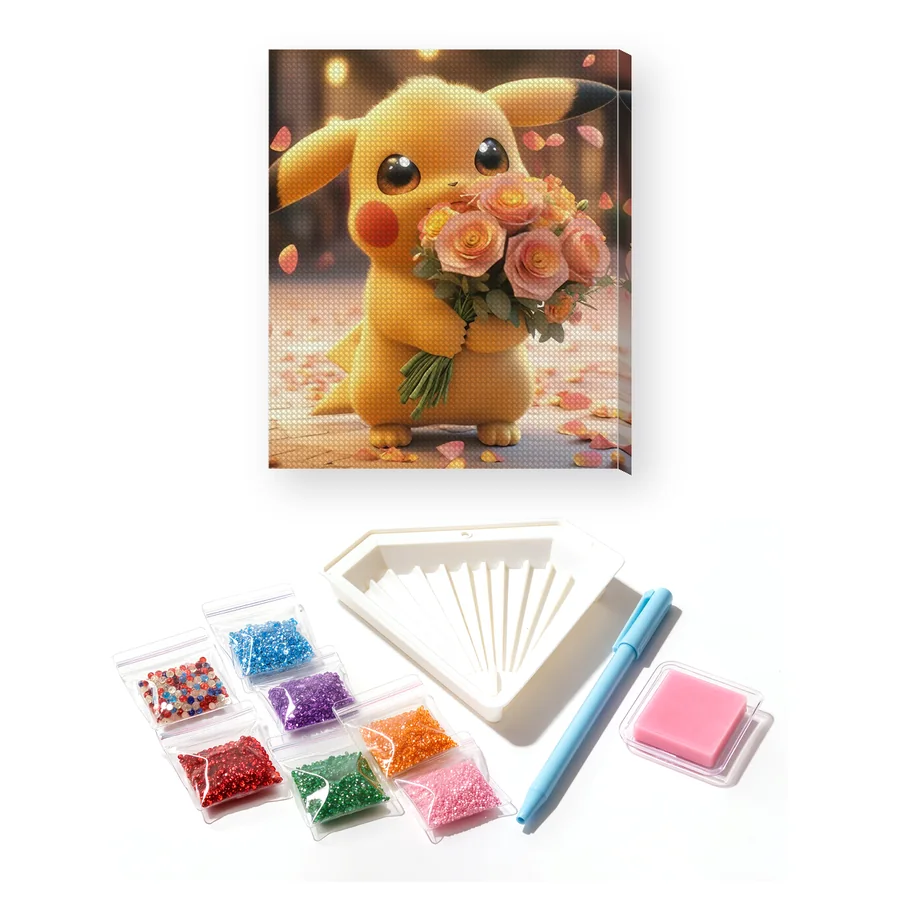 Pokémon Diamond Painting Pikachu Tender Bouquet