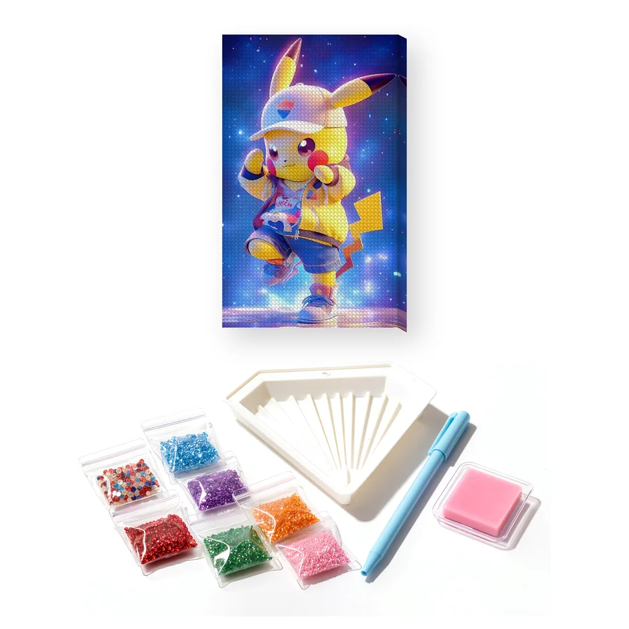 Diamond Painting Pokémon Pikachu Galaktischer Tanz