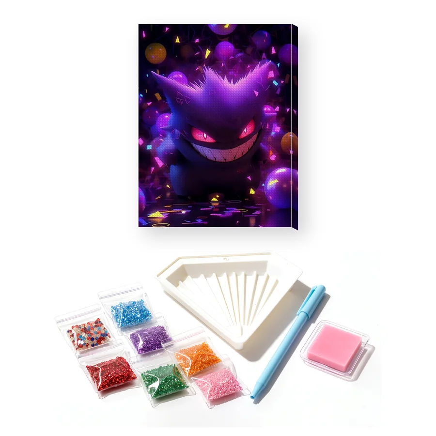 Pokémon Diamond Painting Gengar Mischievous Laugh