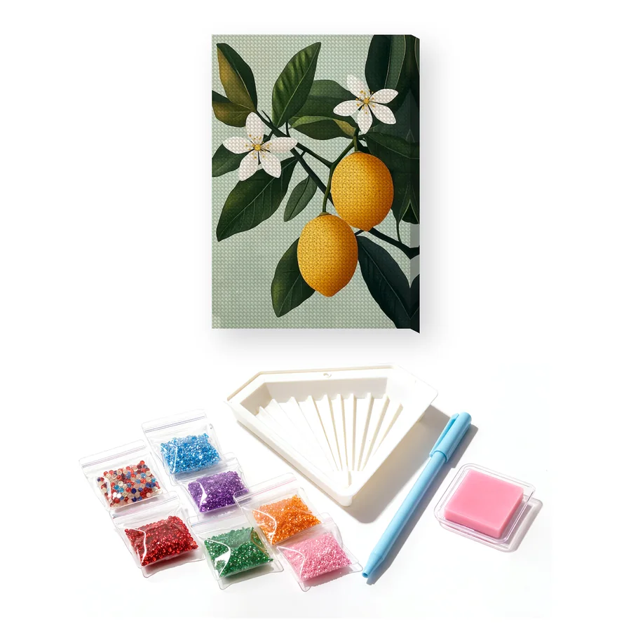 Ramo di limone con frutti gialli Diamond Painting