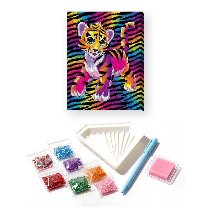 Psychedelic Baby Tiger - Pop Art Diamond Painting