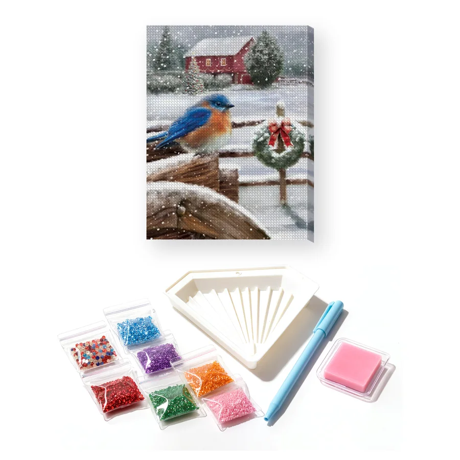 Oiseau Bleu et Grange de Noël