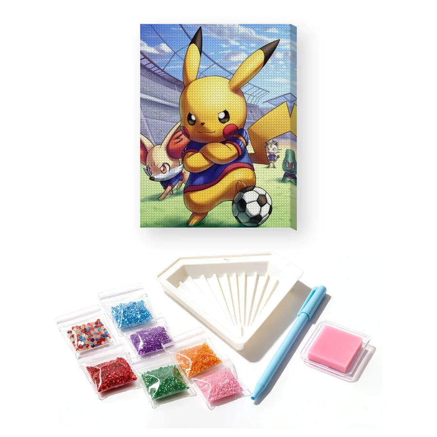 Diamond Painting Pokémon Pikachu en Capitaine