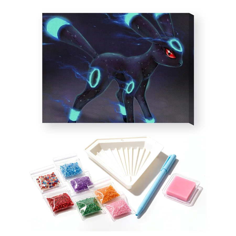 Diamond Painting Pokémon L'Aura Électrique de Noctali