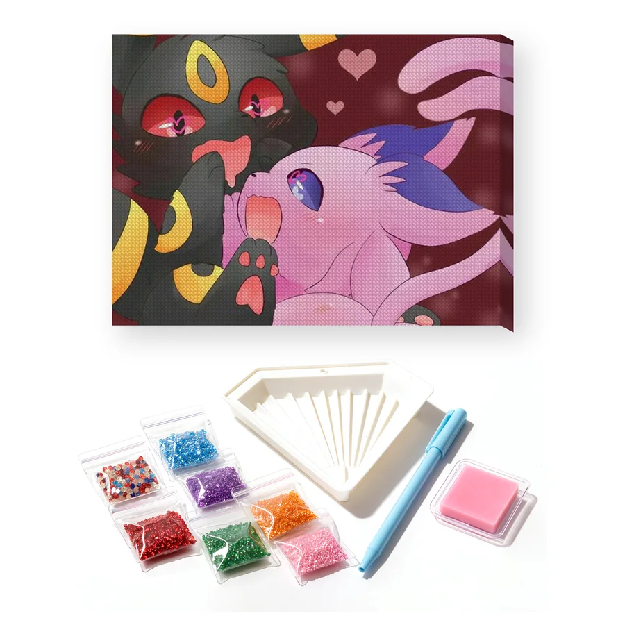 Diamond Painting Pokémon Tendre Complicité
