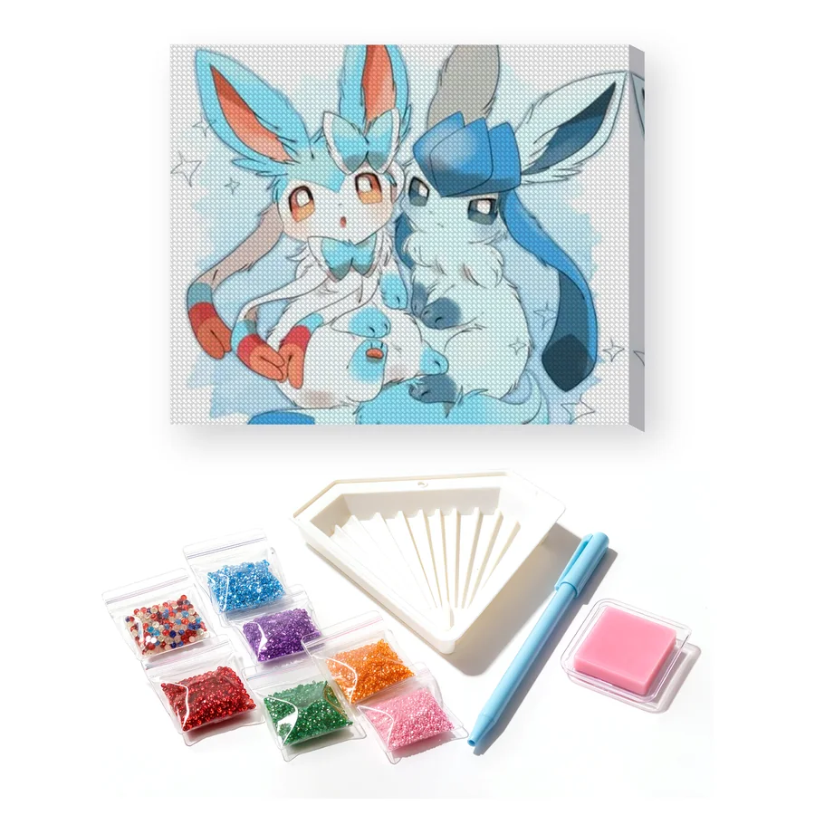 Diamond Painting Pokémon Duo de Glace et de Rêve