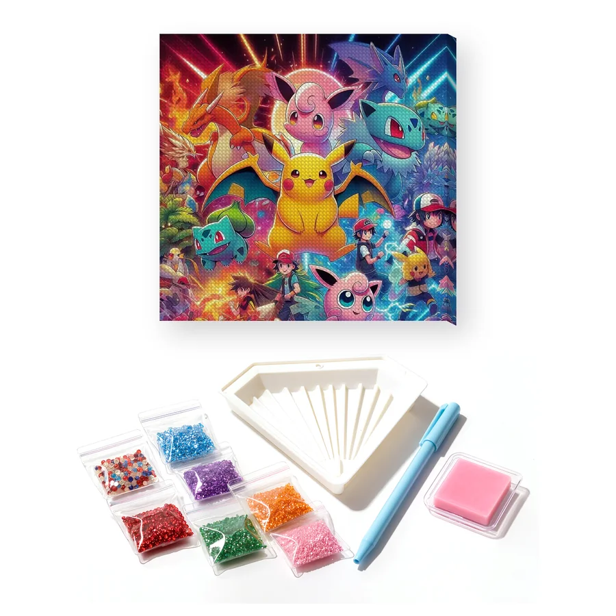 Diamond Painting Pokémon L'Épopée des Champions