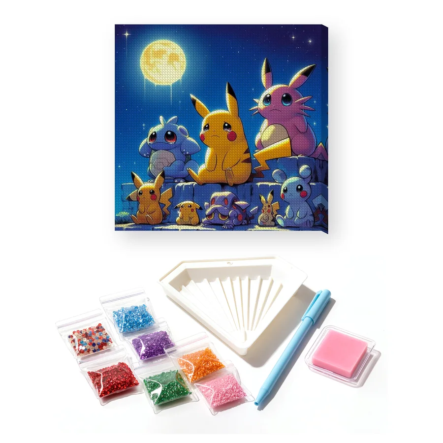 Diamond Painting Pokémon Complainte au Clair de Lune