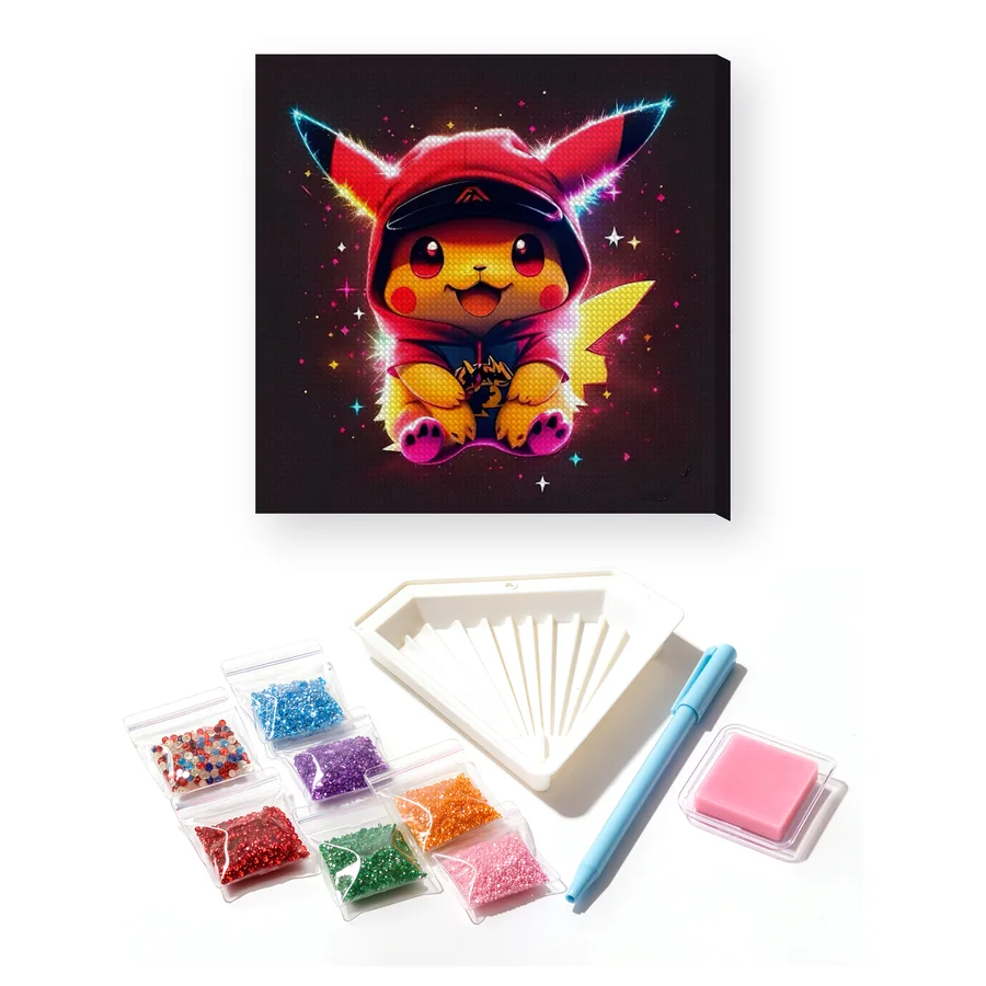 Diamond Painting Pokémon Pikachu Éclat Stellaire