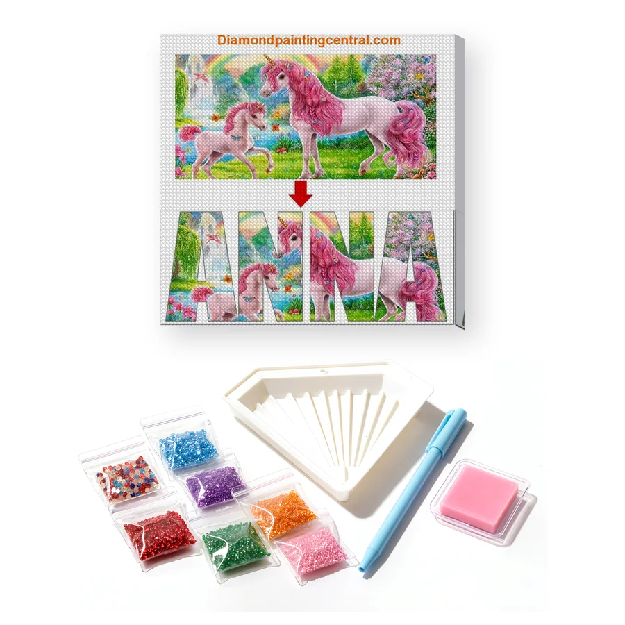 Diamond painting personnalisé avec Prénom