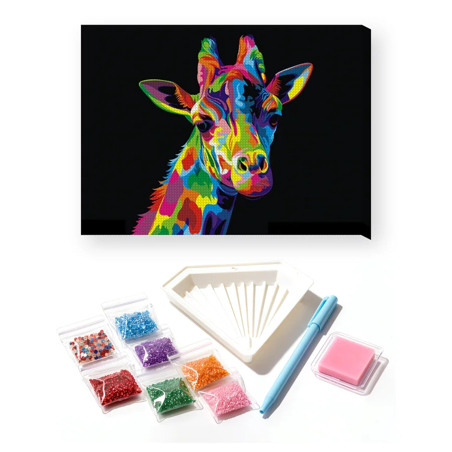 Multicolour Pop Art Giraffe