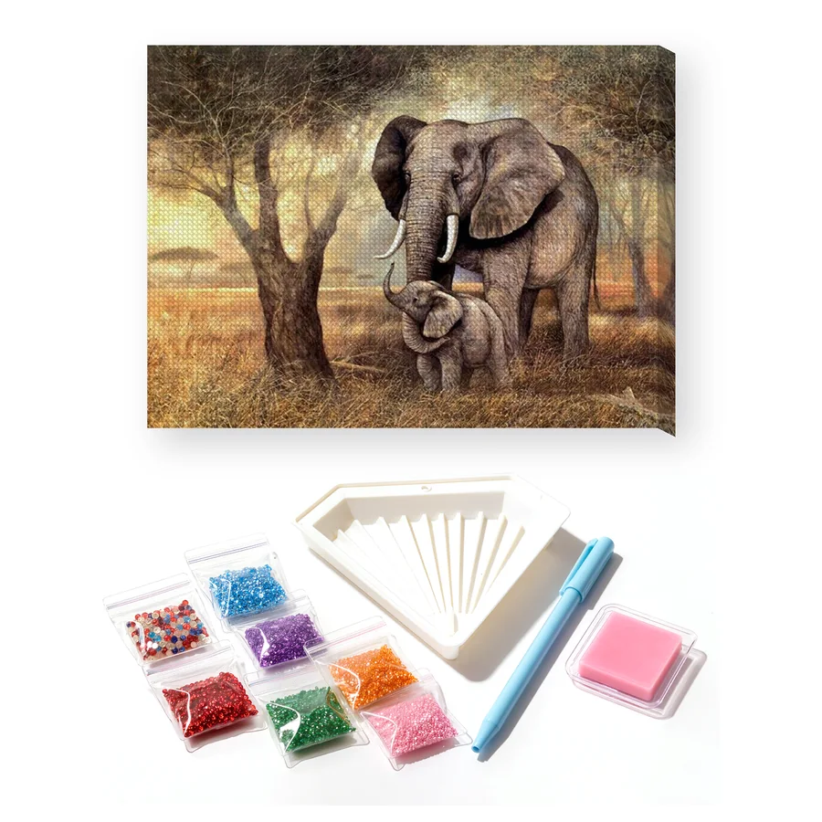 Mama Elephant and her Baby