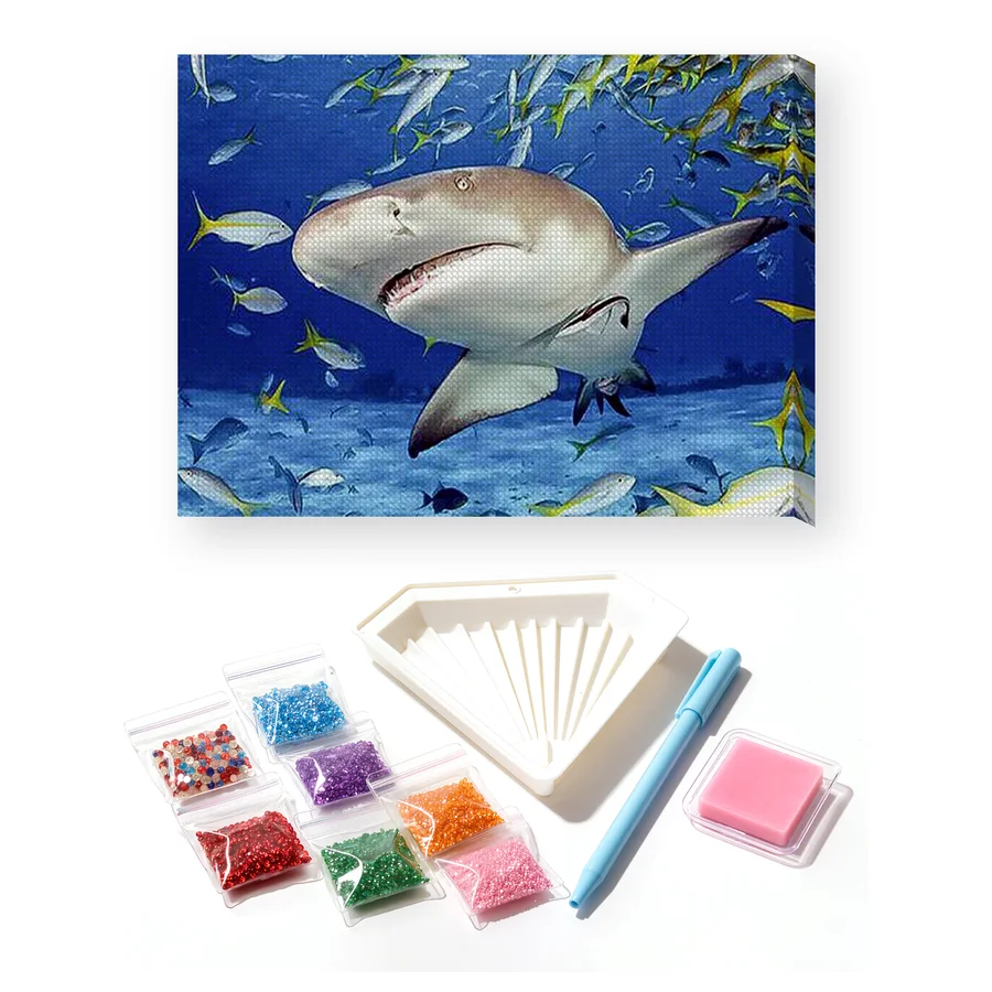 Shark and School of Fish