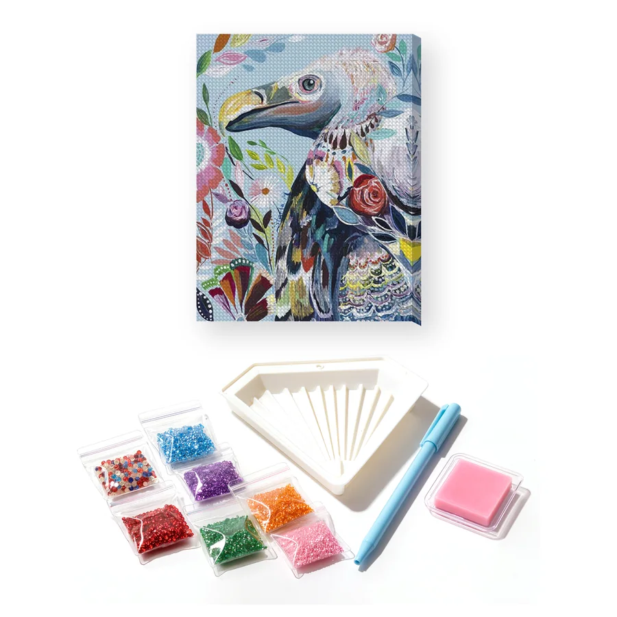 Pittura con diamanti Avvoltoio Fiorito Artistico