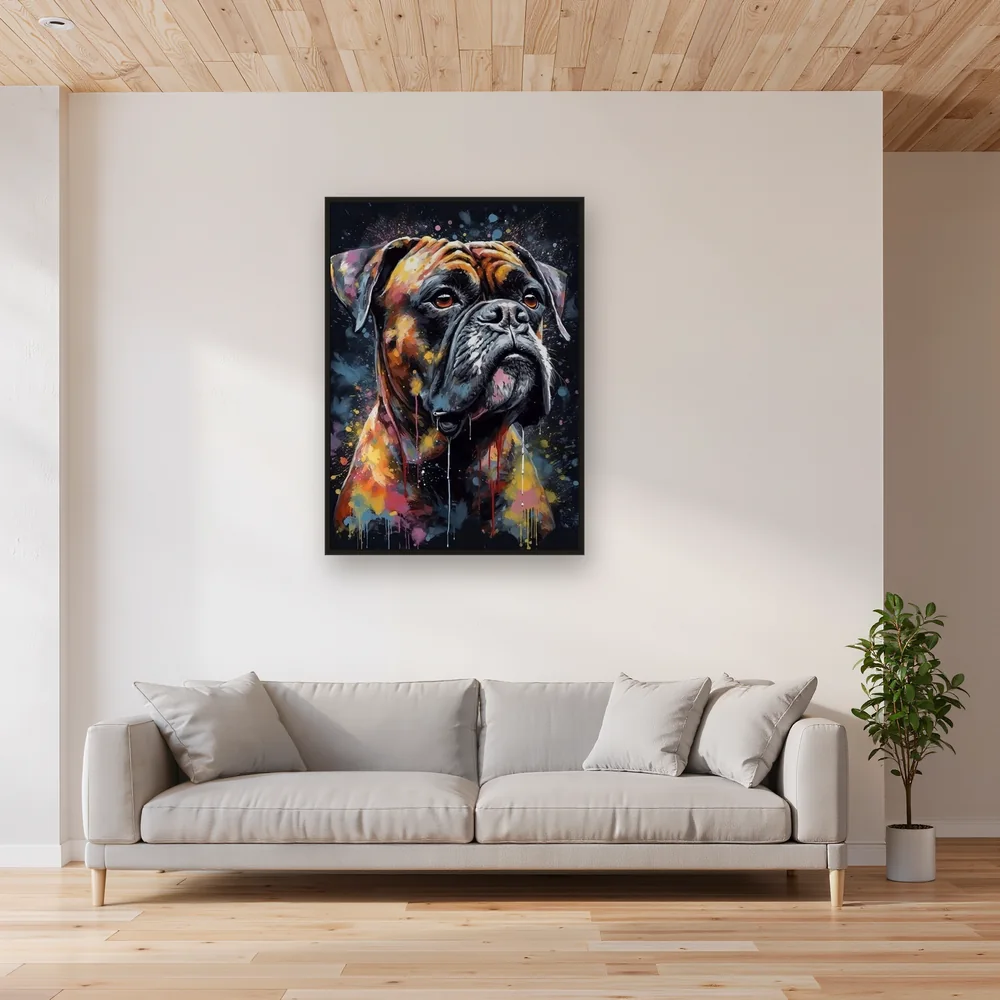 Boxer, Sguardo Intenso - Diamond Painting – Soggiorno