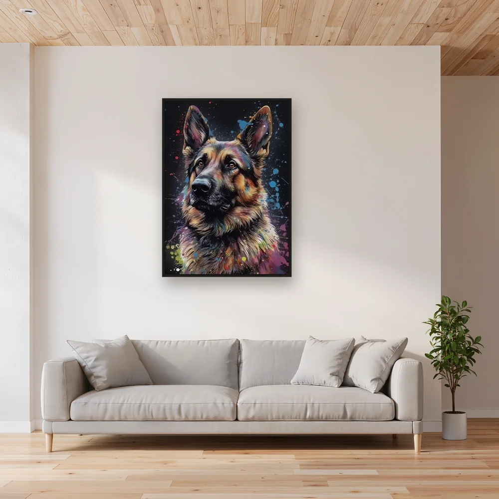 Pastore Tedesco al Vento Diamond Painting – Soggiorno