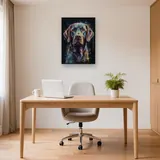 Retriever Nero e Schizzi di Colore Diamond Painting – Studio