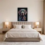 Retriever Nero e Schizzi di Colore Diamond Painting – Camera