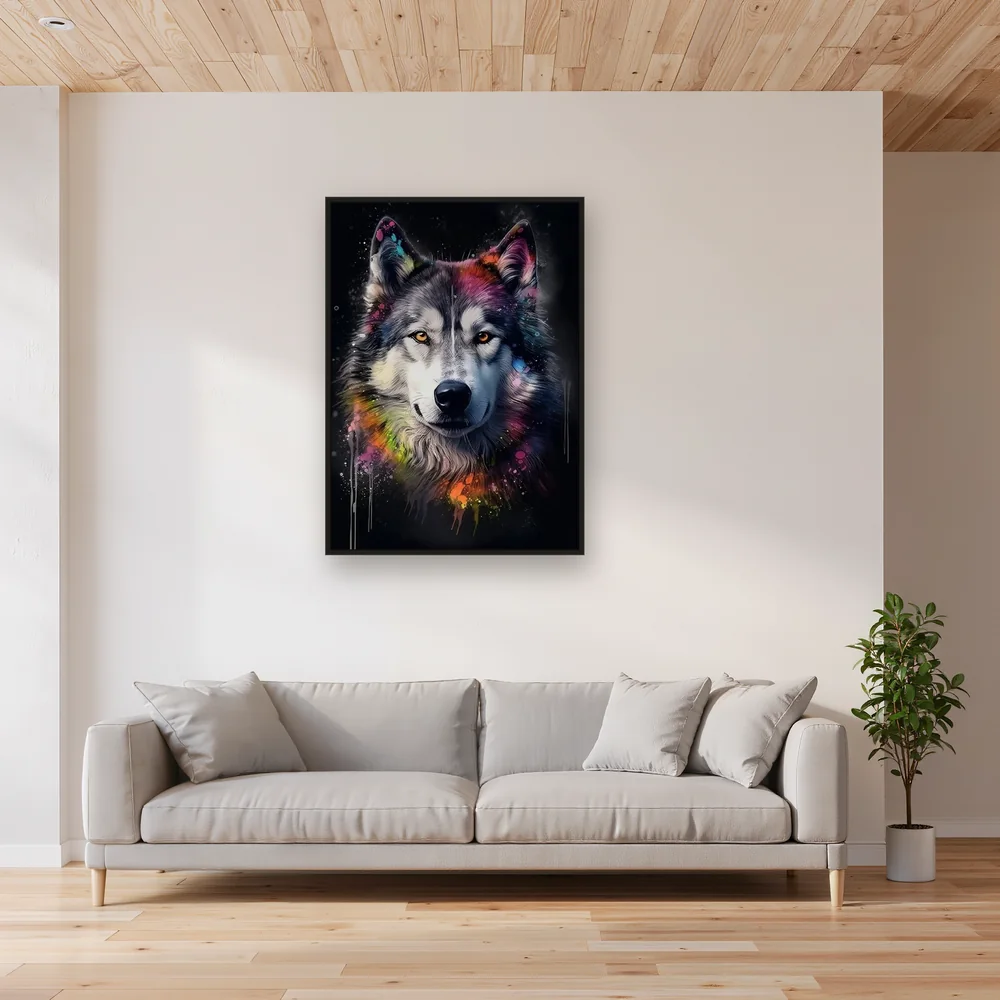 Alaskan Malamute, Nordischer Geist Diamond Painting – Wohnzimmer