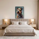 Wacher Yorkshire Terrier Diamond Painting – Schlafzimmer