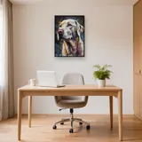 English Setter Farbspritzer Diamond Painting – Büro