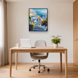Diamond Painting Santorini, Le Cupole Azzurre – Studio