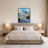 Diamond Painting Santorini, Le Cupole Azzurre – Camera