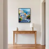Diamond Painting Santorini, Le Cupole Azzurre – Ingresso
