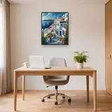 Santorin, Stralende Steegjes Diamond Painting – Kantoor
