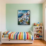Santorin, Stralende Steegjes Diamond Painting – Kinderkamer