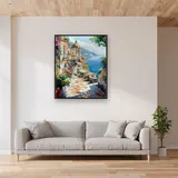 Amalfi, Kleuren van de Kust Diamond Painting – Woonkamer