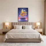 Pokémon Diamond Painting Pikachu Rainbow Shower – Bedroom