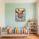 Diamond Painting Pokémon Evoli Herbstbad – Kinderzimmer