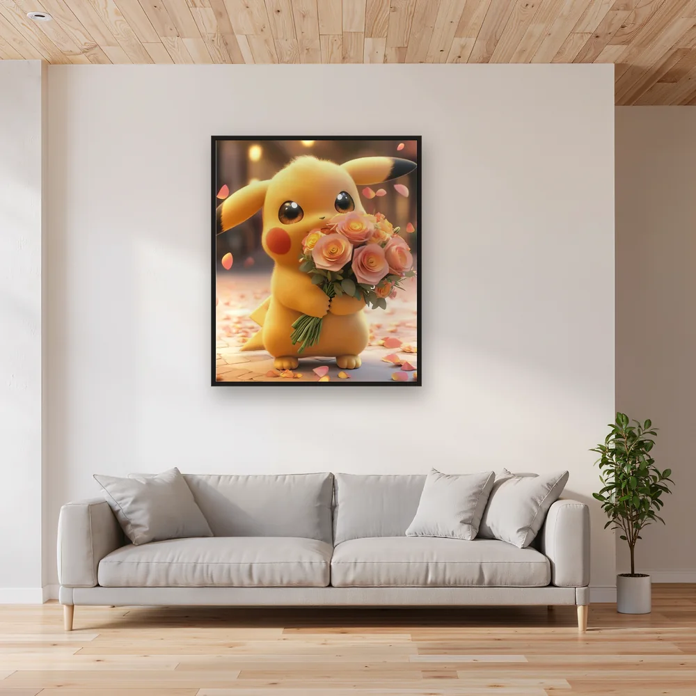 Pokémon Diamond Painting Pikachu Tender Bouquet – Living room