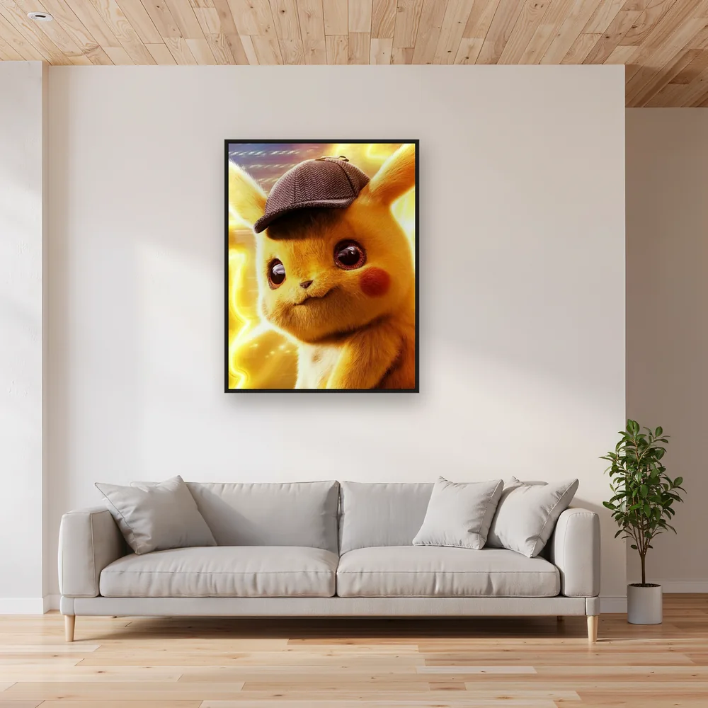 Pokémon Diamond Painting Detective Pikachu Blurry Investigation – Living room
